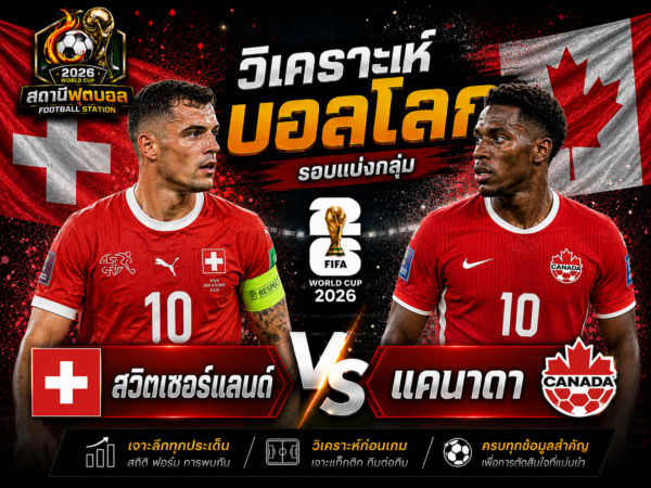 วิเคราะห์บอล คู่ สวิตเซอร์แลนด์ vs แคนาดา